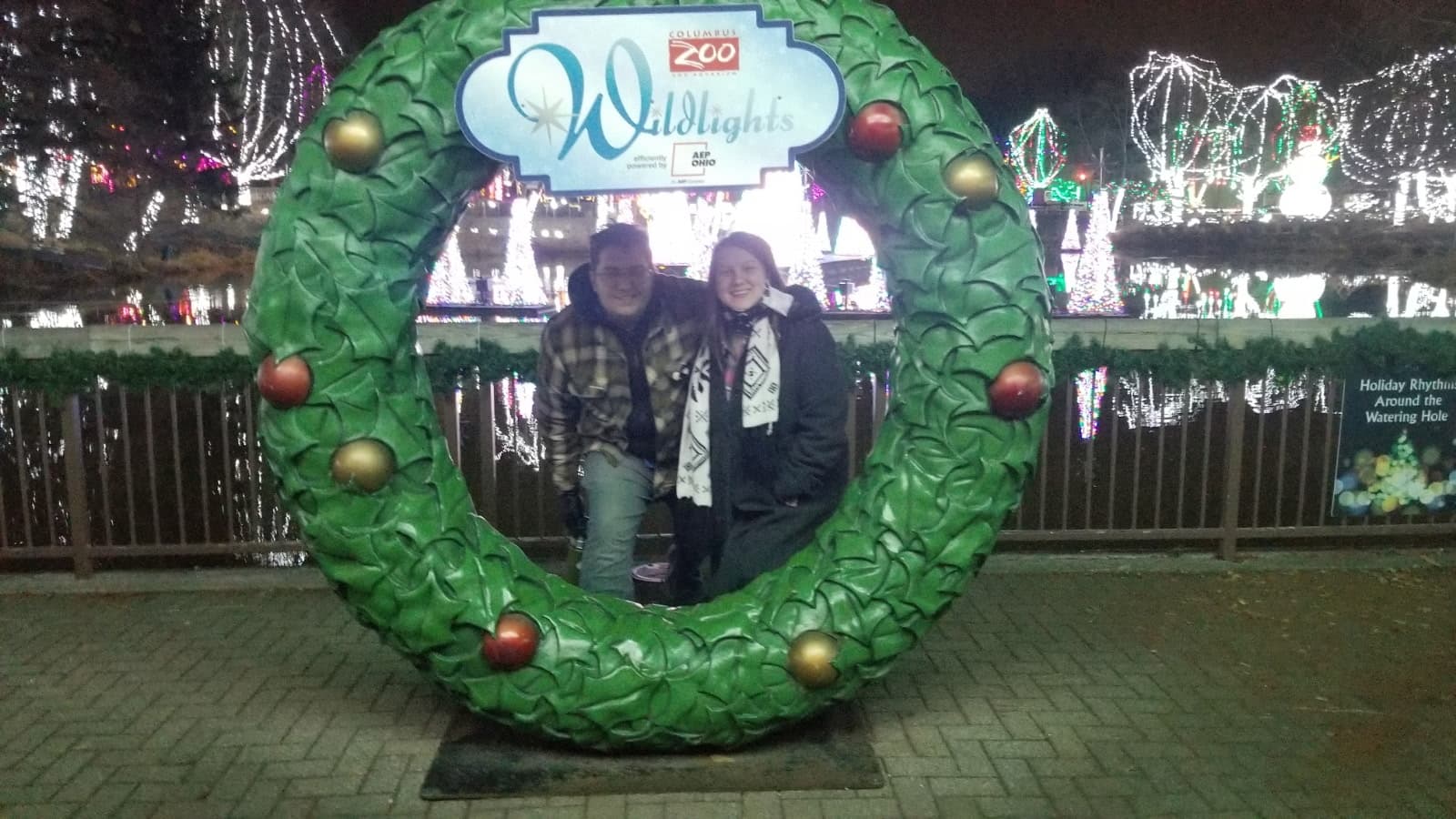 David and Jennifer at Columbus Zoo Wildlights