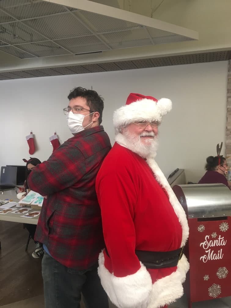 David meeting Santa