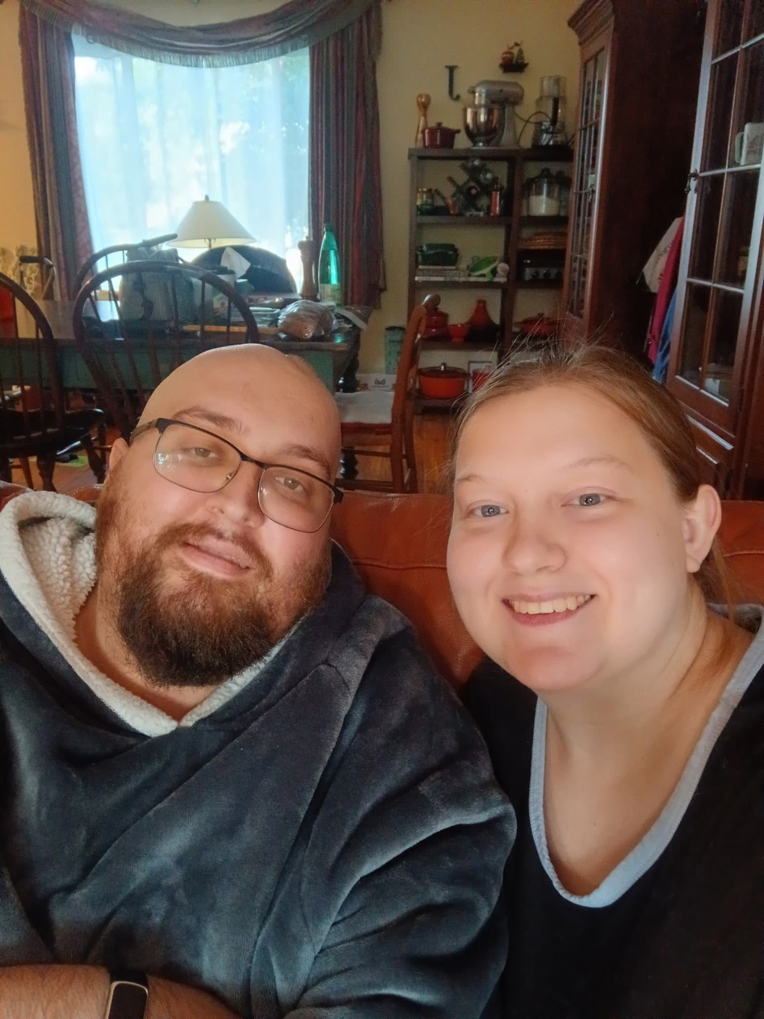 David and Jennifer, dressed up for an evening out