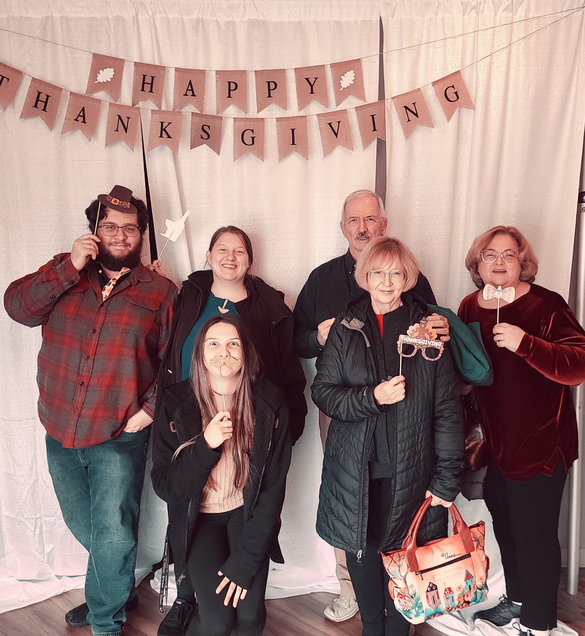 David and family celebrating Thanksgiving
