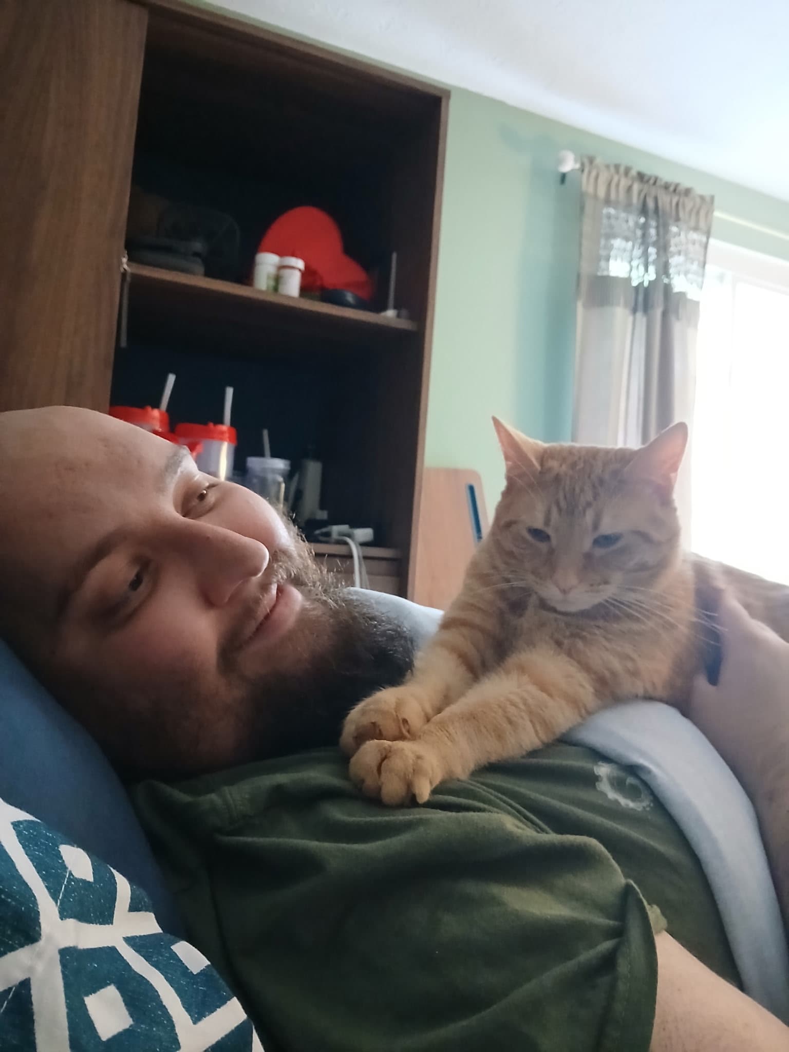 David with one of his cats