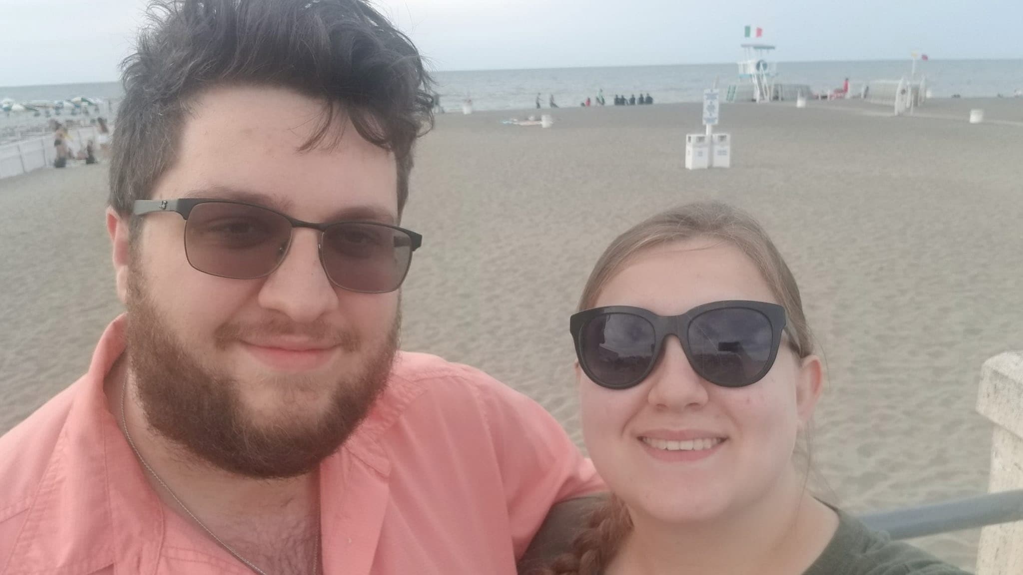 David and Jennifer at the beach